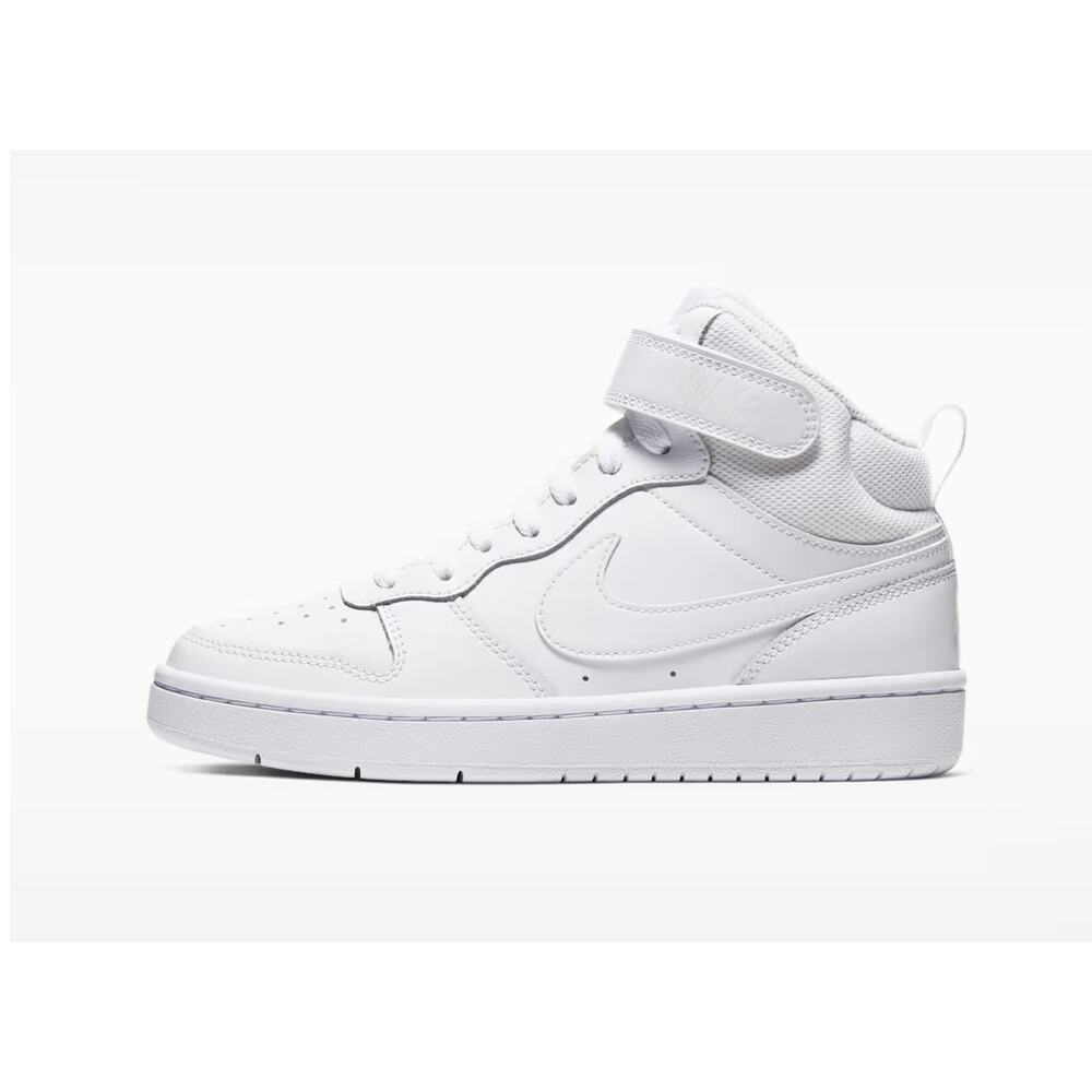 Nike - Big Kids Boys - Court Borough Mid 2 - Sneakers Size 4Y - White